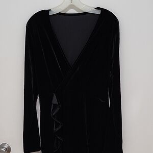 SHEIN Black Velvet Dress